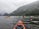 Our kayak group starts up towards Walker Cove to eventually catch up with our ship