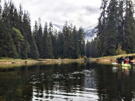 Our guide takes a photo of the bear while the rest of us keep our distance