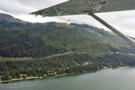 Flying down Gastineau Channel from Juneau