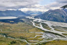 Twin Glacier Lake on the left