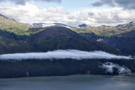 Low cloud edge along cliff entering Gastineau Channel