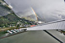 Another rainbow greeting us flying back into Juneau