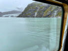 Looking out my cabin window towards the Lamplugh Glacier