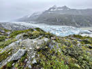 Overlooking the base of Lamplugh Glacier