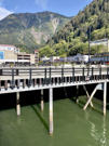 Open space in downtown Juneau extends out over the water