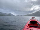 Heading up the inlet - fellow kayakers in the distance