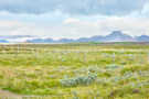 Ice sheet in volcanic mountains near Gullfoss