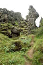 Unique basalt spire in the rift