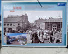 Sign at Reykjavik’s harbor front showing then and now