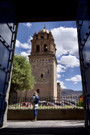 View of part of the Qorikancha cathedral from the front of our hotel