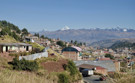 First view of the Salkantay peak as we start the drive to the trail head