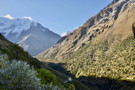 First view of base camp under Salkantay