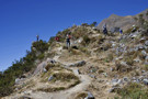 Hiking up above the lake