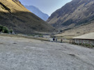 Just leaving the lodges and encampments below the pass