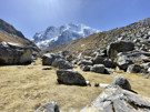 An open area with giant boulders - great rest stop before the final climb