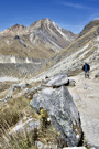 Looking back down the trail near the pass