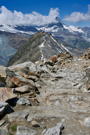 Looking back down the trail towards Gornergrat