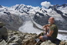 Time to contemplate just about anything with a massive glacier spread out beside you