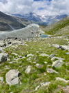 Approaching the upper edge of the glacial lateral moraine