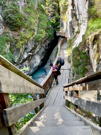 On the ‘trail’ looking down into Gornerschlucht