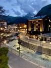 As evening falls, Zermatt and the Matterhorn take on a different look