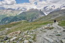 We can see the Schwarzee station below us with Zermatt down in the valley