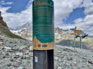 On the ridge top, we found a Sri Chinmoy Peace Marker next to an out-of-season chairlift