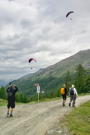 Paragliding is common above Zermatt