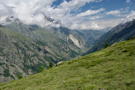 Looking down the valley from Zermatt towards Tasch