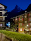 As night falls, the Matterhorn takes on a different personality