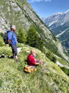 The ‘gentle’ incline did not last. Quite a ways up the mountain now - switchbacks and steep