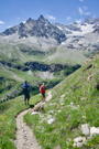 Approaching our mountain hut way below