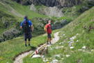 The hut is finally visible, sitting just to the right of the white rectangle