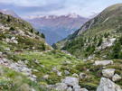 Looking down the valley/canyon below the hut (an alternate way to get there from Zermatt)