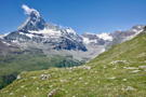 Matterhorn across the deep valley from our trail