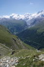Looking back down the valley we will be hiking back through