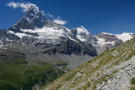 Matterhorn across the deep valley from our trail